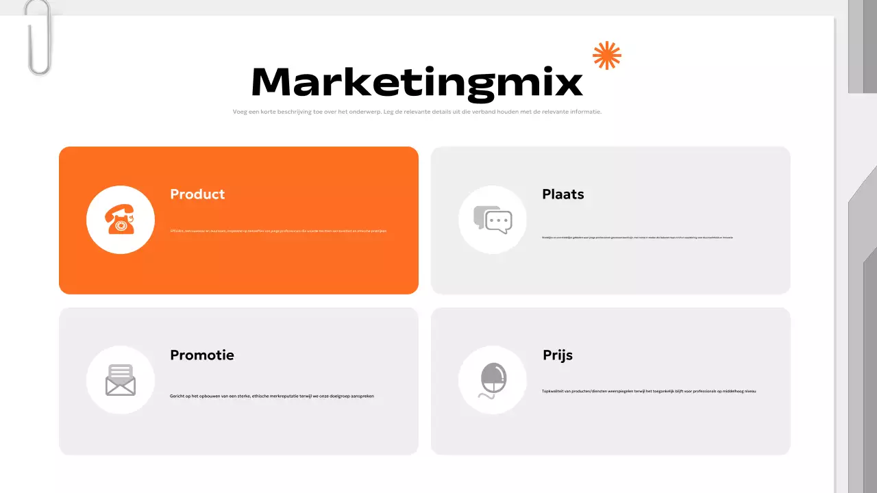 oranje modern marketingplan