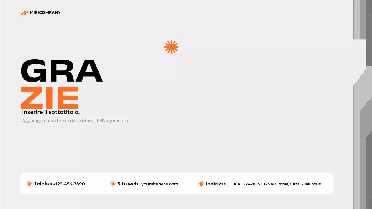 piano di marketing moderno arancione