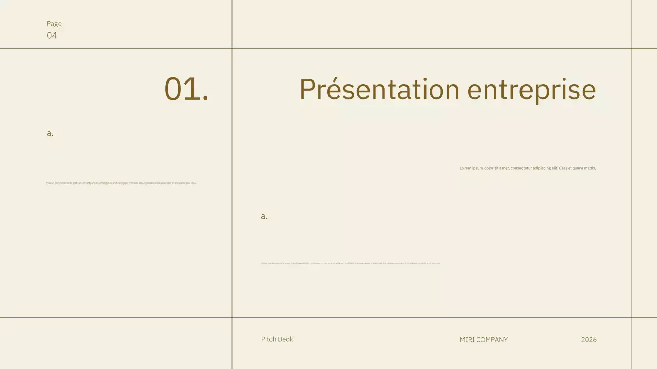 Promotion pitch minimaliste marron