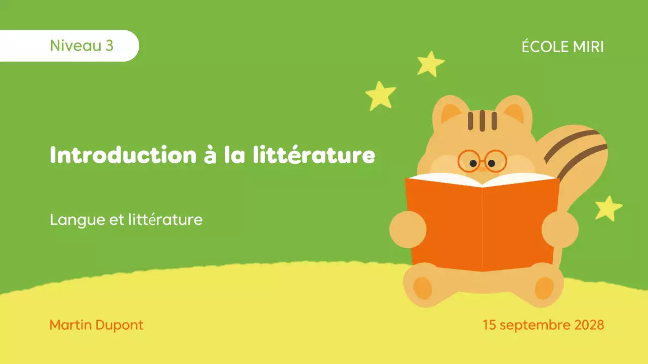 cours de littérature verte simple