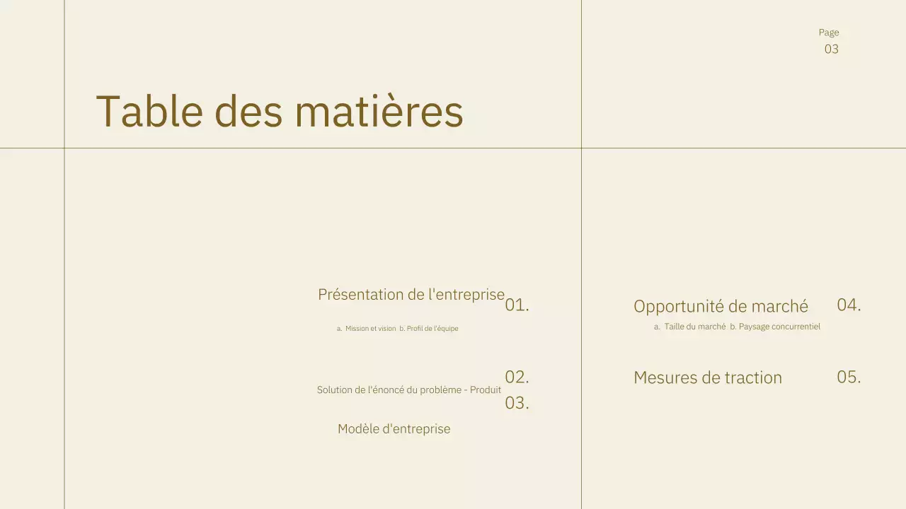 Promotion pitch minimaliste marron