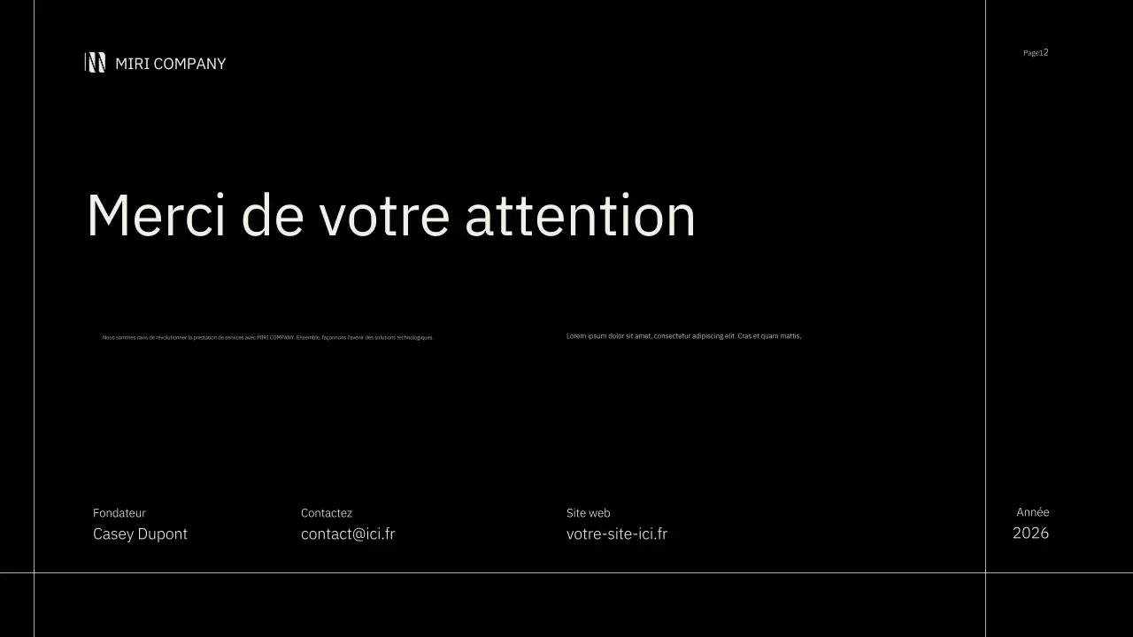 Promotion pitch minimaliste marron