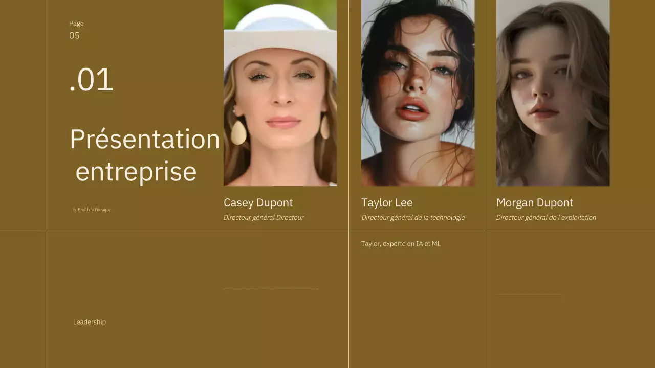 Promotion pitch minimaliste marron