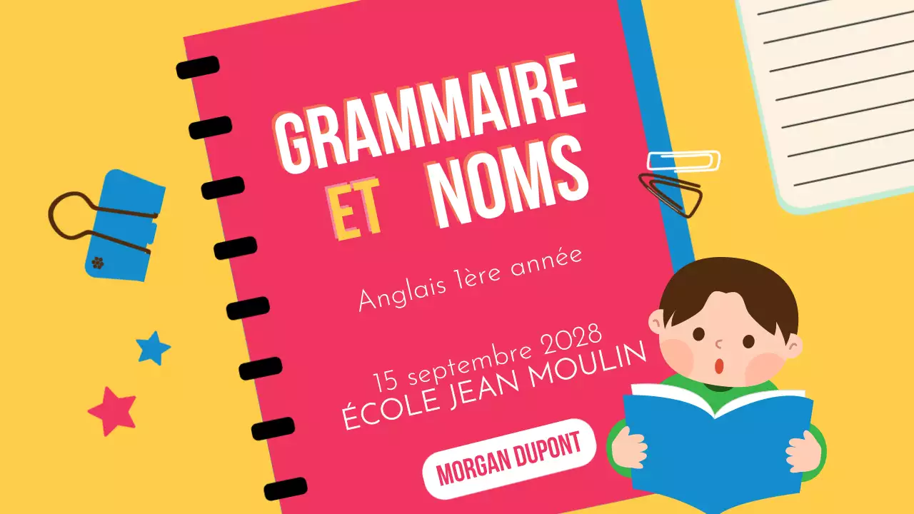 Présentation ludique de la grammaire et des noms à l'école primaire