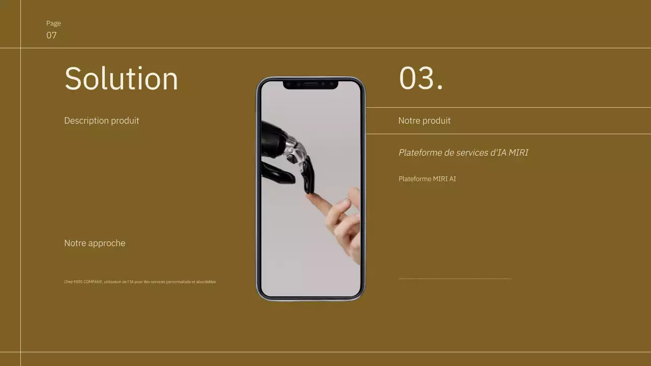 Promotion pitch minimaliste marron