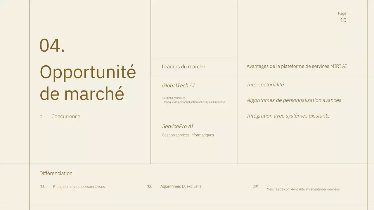Promotion pitch minimaliste marron