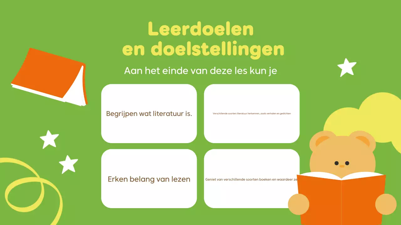 groene eenvoudige literatuurcursus