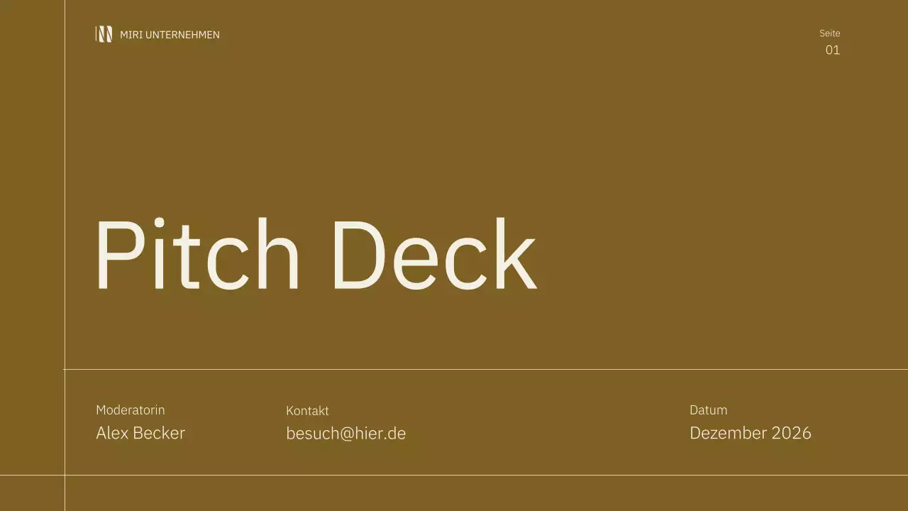 Minimalistische braune Stellplatzwerbung