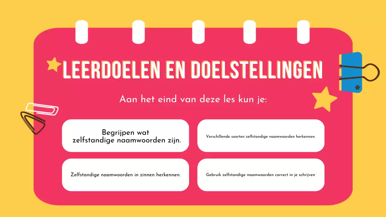 Presentatie over speelse grammatica en zelfstandige naamwoorden voor de basisschool