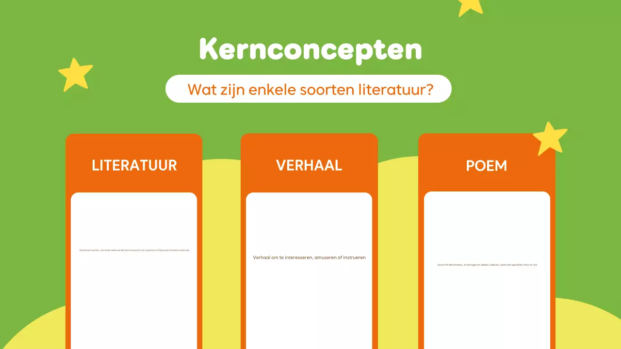 groene eenvoudige literatuurcursus