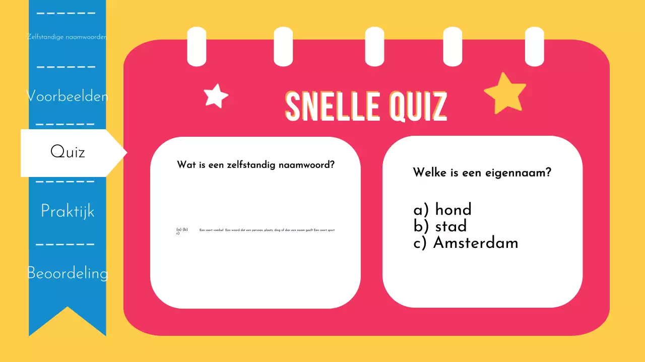 Presentatie over speelse grammatica en zelfstandige naamwoorden voor de basisschool