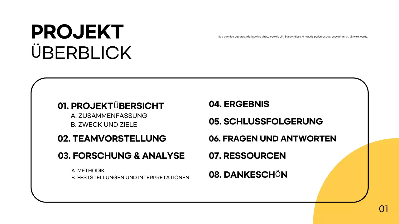 Weiß Gelb Einfach Modern Gruppenprojekt Präsentation