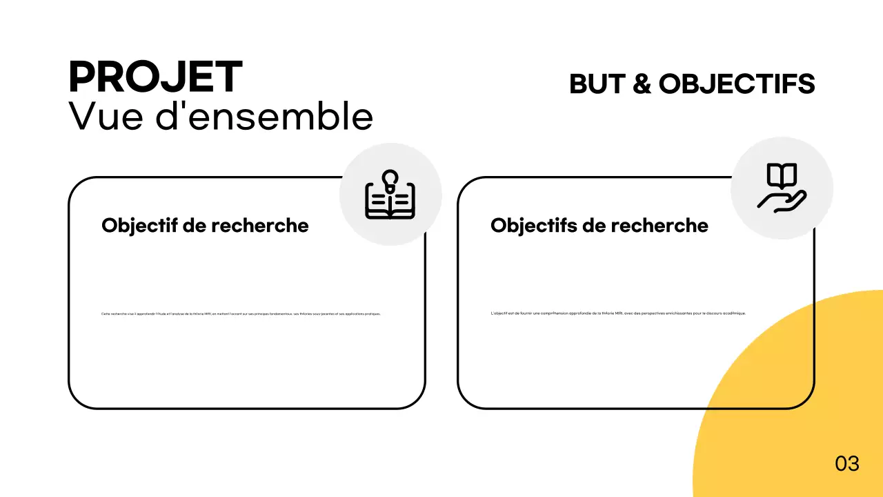 Blanc Jaune Simple Moderne Présentation de projet de groupe