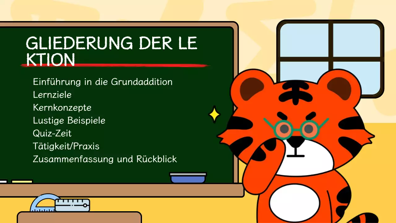 Grüne und gelbe illustrative Materialien für den Mathematikunterricht Präsentation