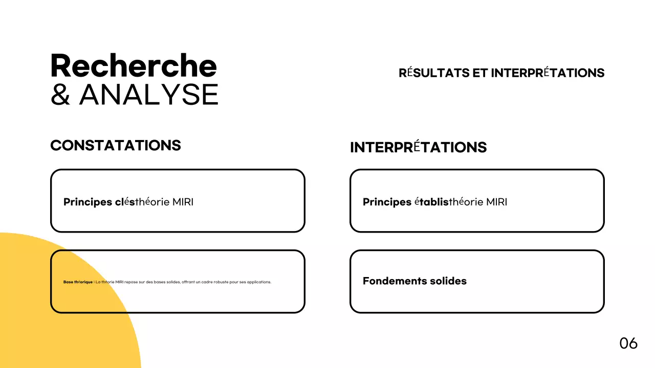 Blanc Jaune Simple Moderne Présentation de projet de groupe