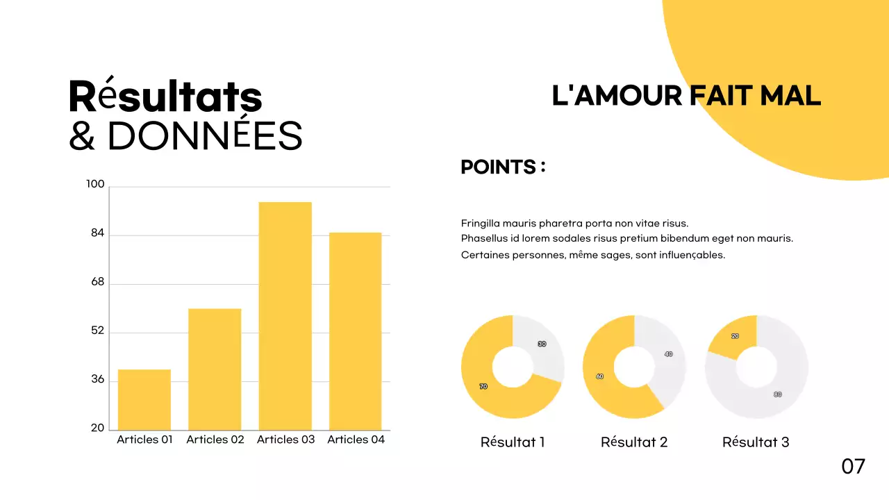 Blanc Jaune Simple Moderne Présentation de projet de groupe
