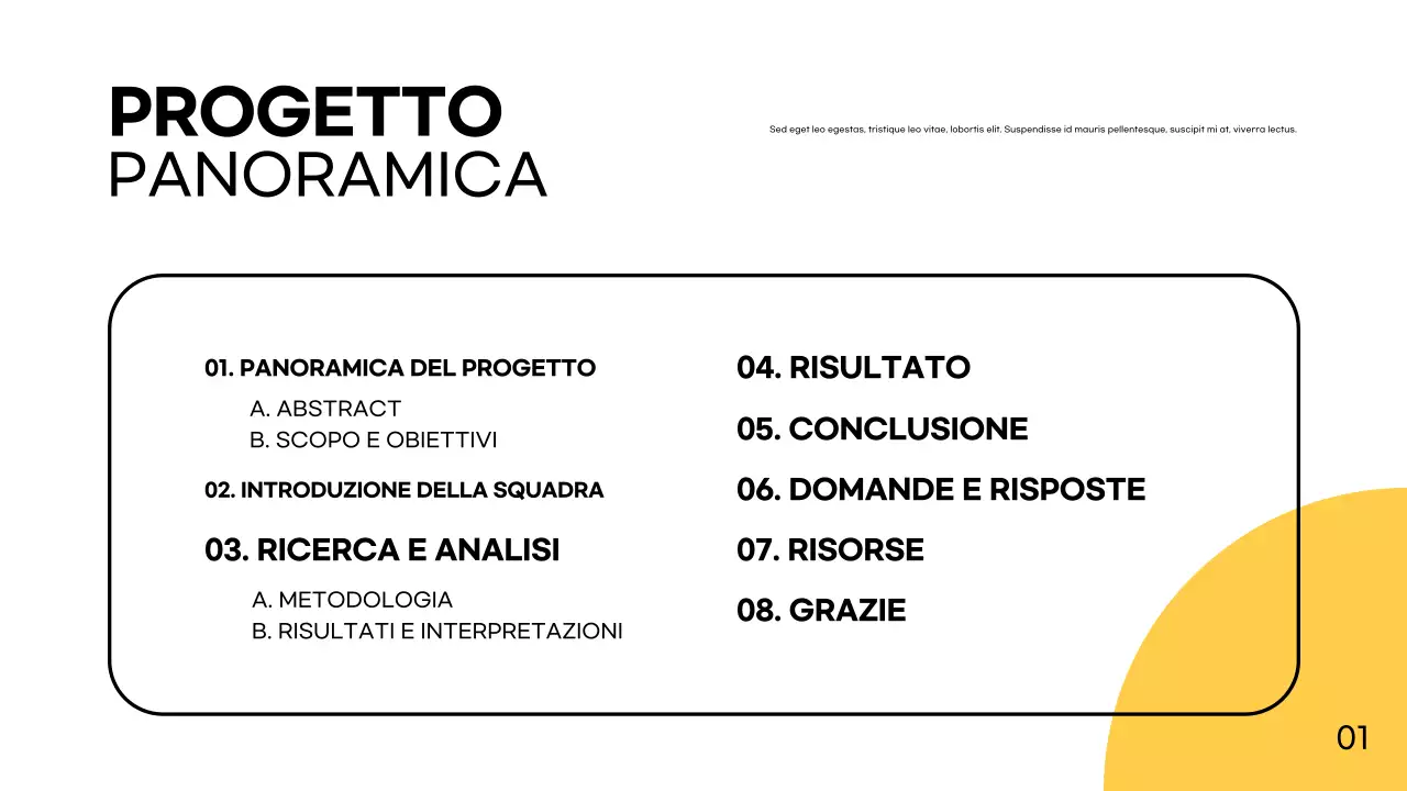 Bianco Giallo Semplice Moderna Presentazione del progetto di gruppo