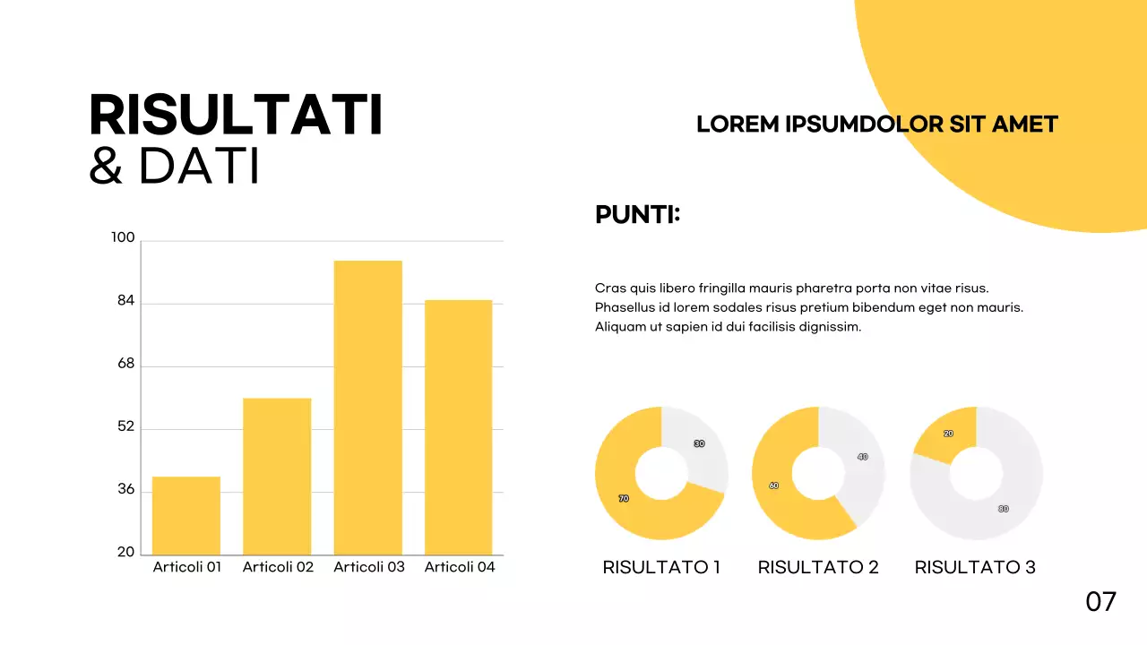 Bianco Giallo Semplice Moderna Presentazione del progetto di gruppo