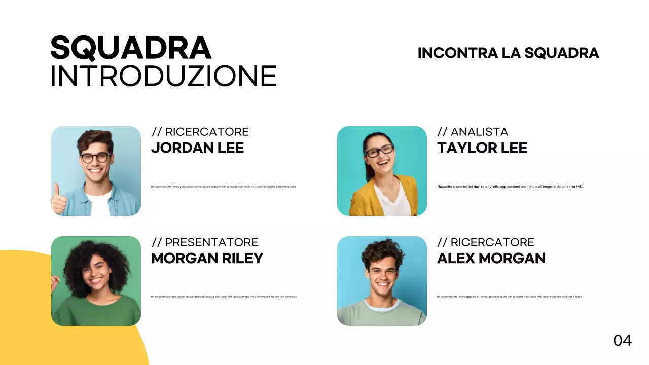 Bianco Giallo Semplice Moderna Presentazione del progetto di gruppo