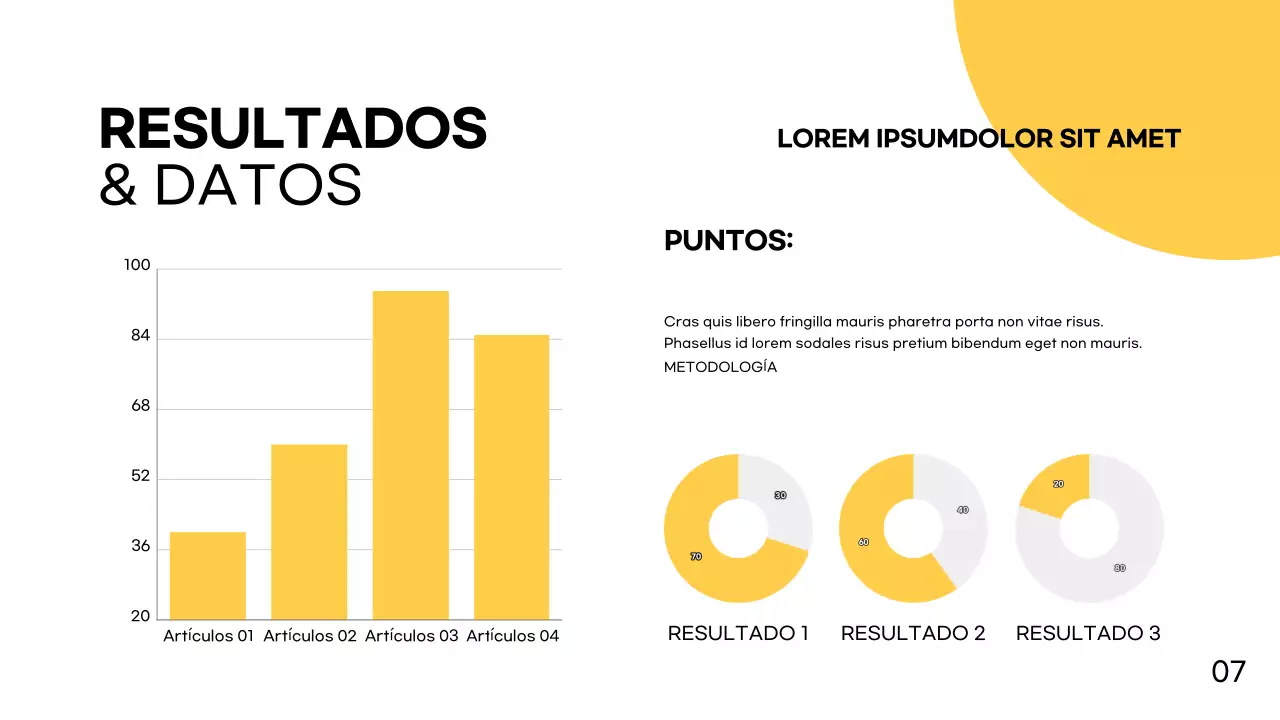 Blanco Amarillo Simple Moderno Presentación de Proyecto de Grupo