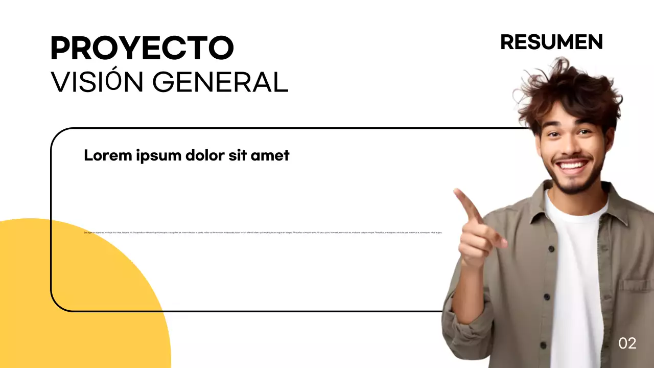 Blanco Amarillo Simple Moderno Presentación de Proyecto de Grupo