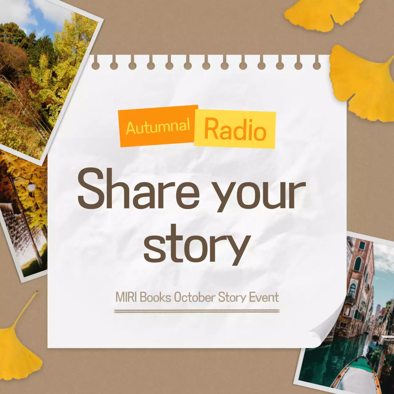 Eventos vintage de outono em castanho