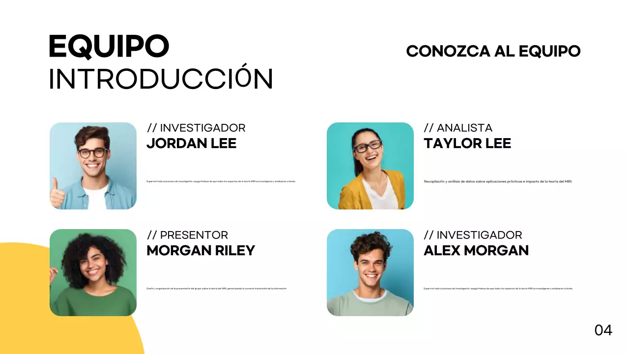 Blanco Amarillo Simple Moderno Presentación de Proyecto de Grupo