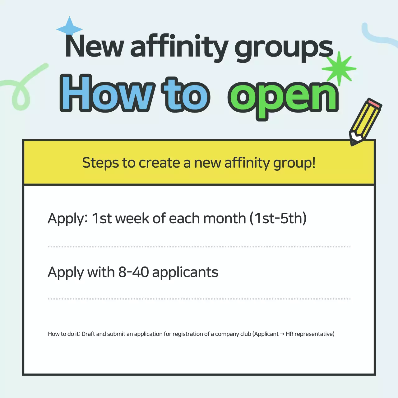 Recrutamento para um clube azul claro