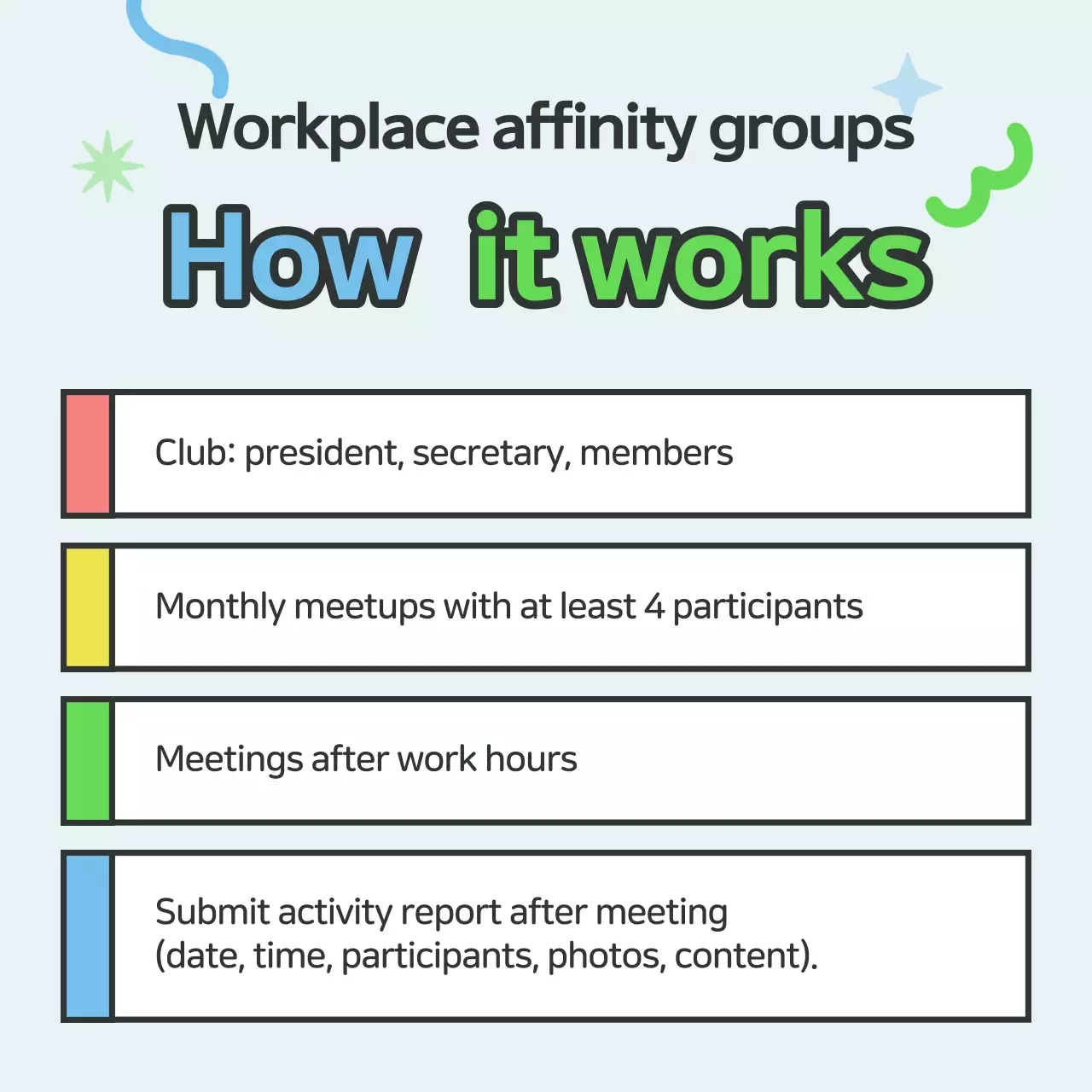 Recrutamento para um clube azul claro