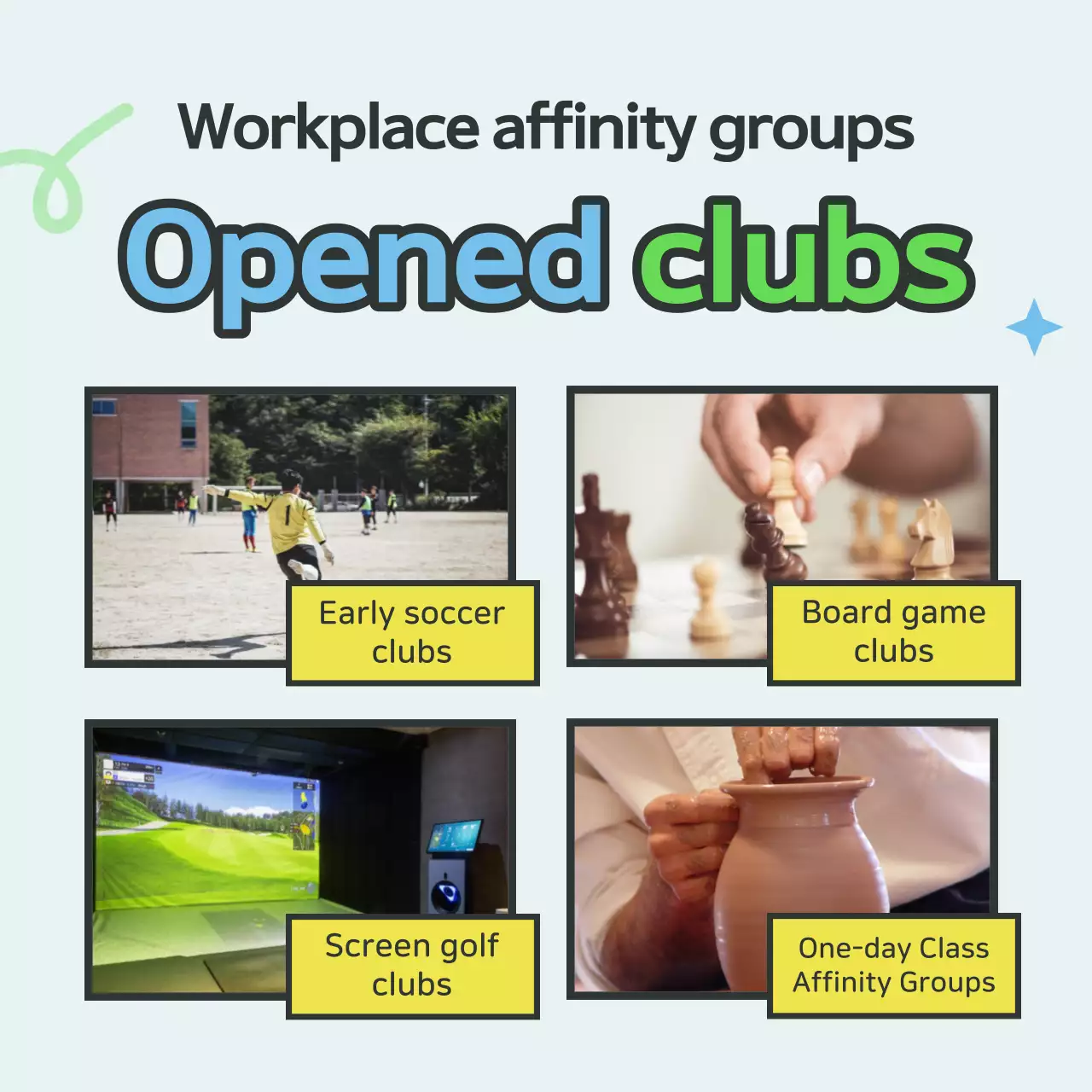 Recrutamento para um clube azul claro