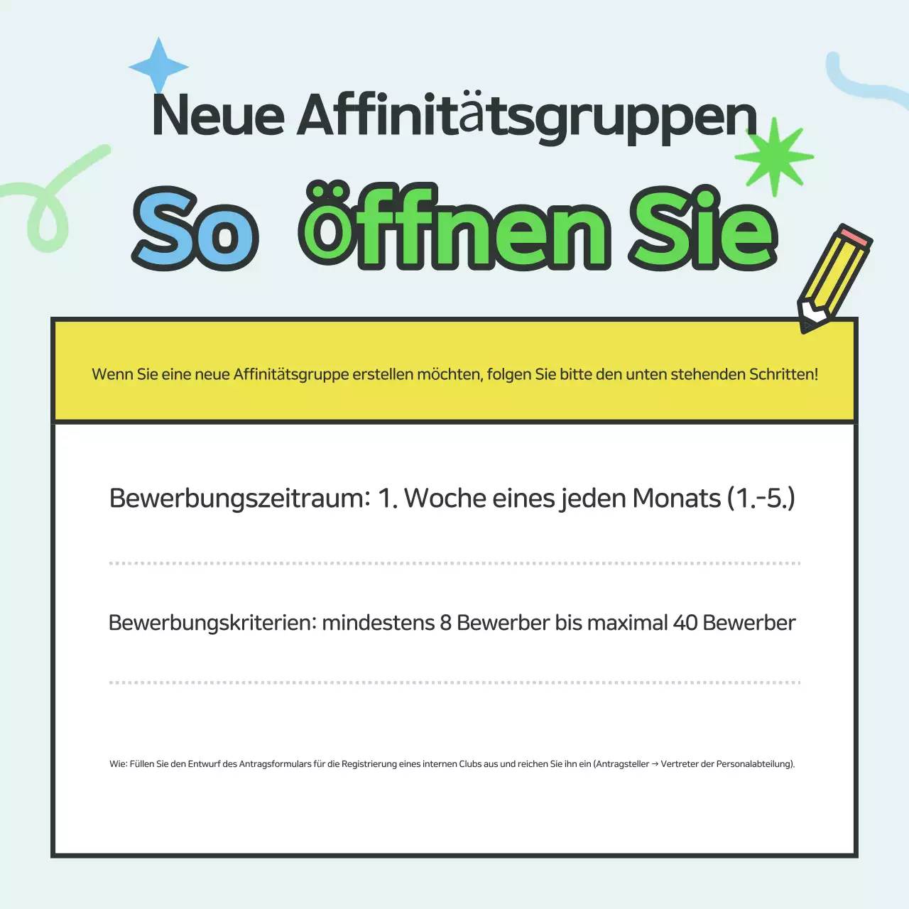 Anwerbung für einen hellblauen Club