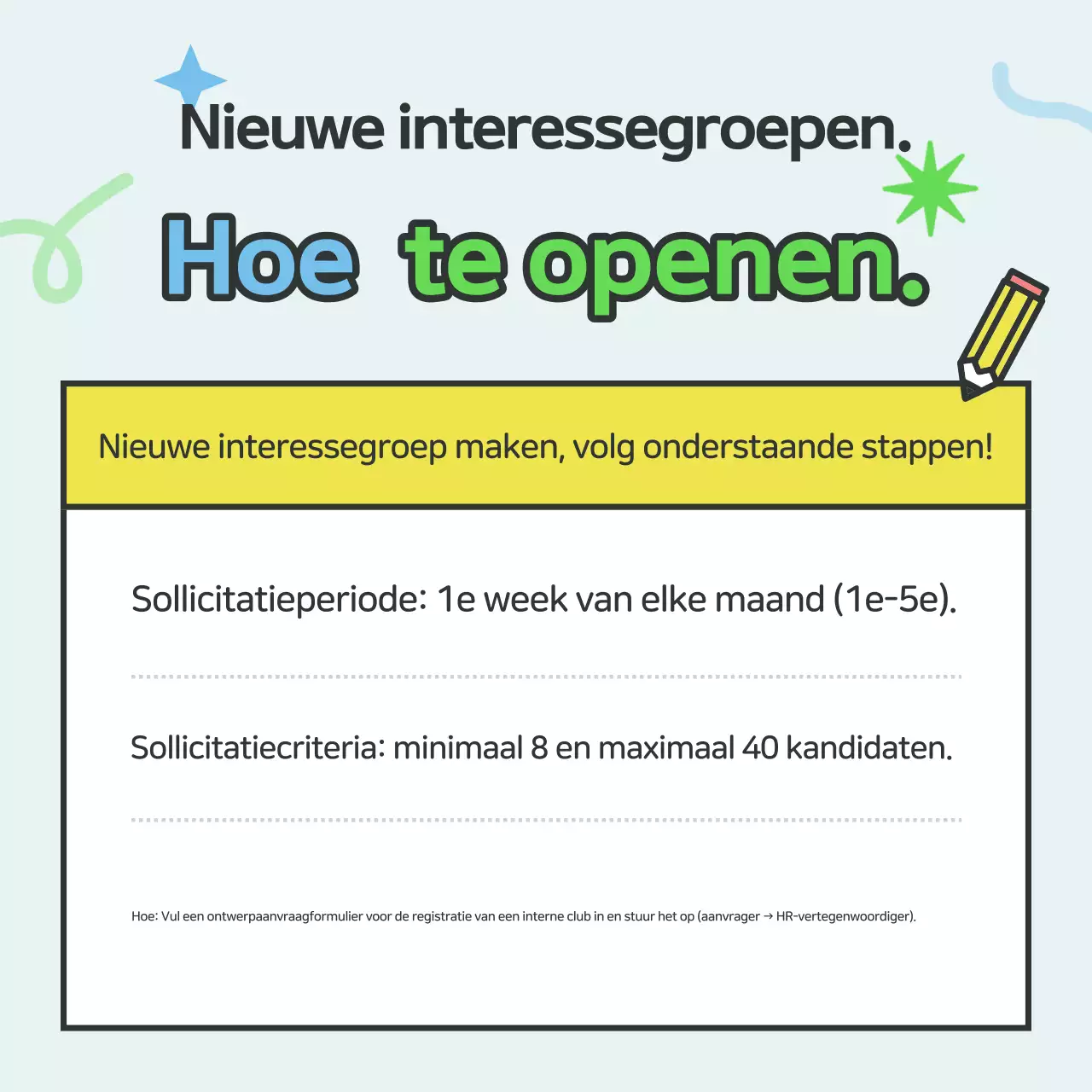 Werving voor een lichtblauwe club