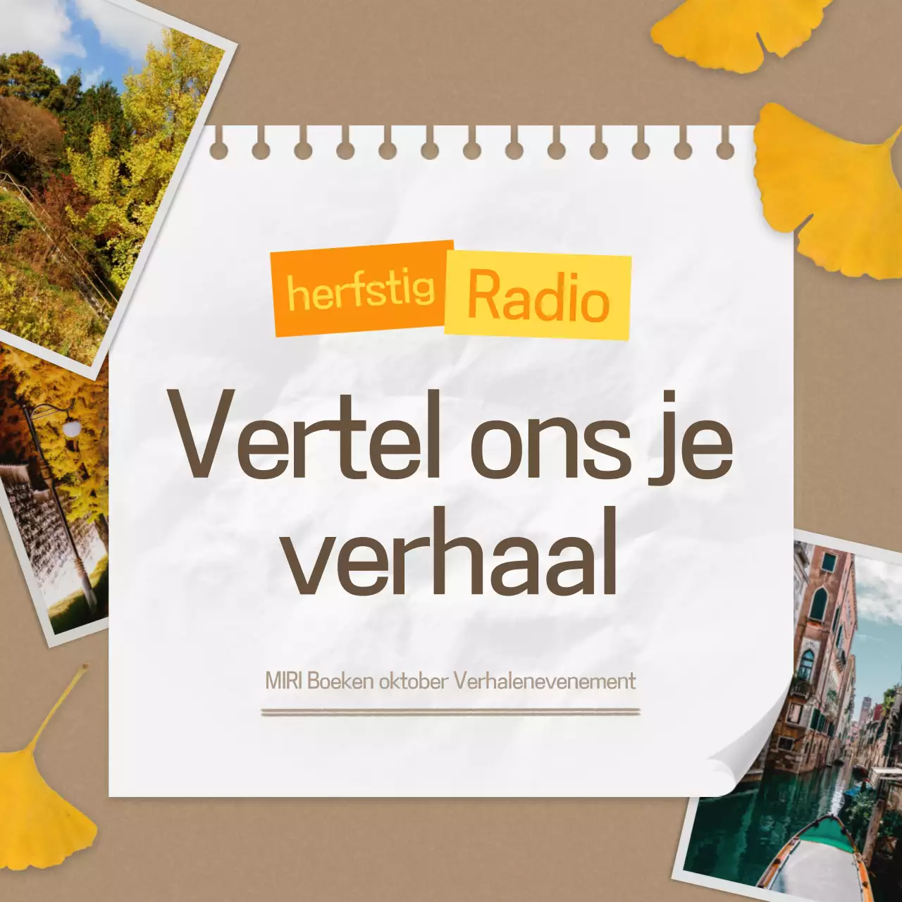 Vintage herfst evenementen in bruin