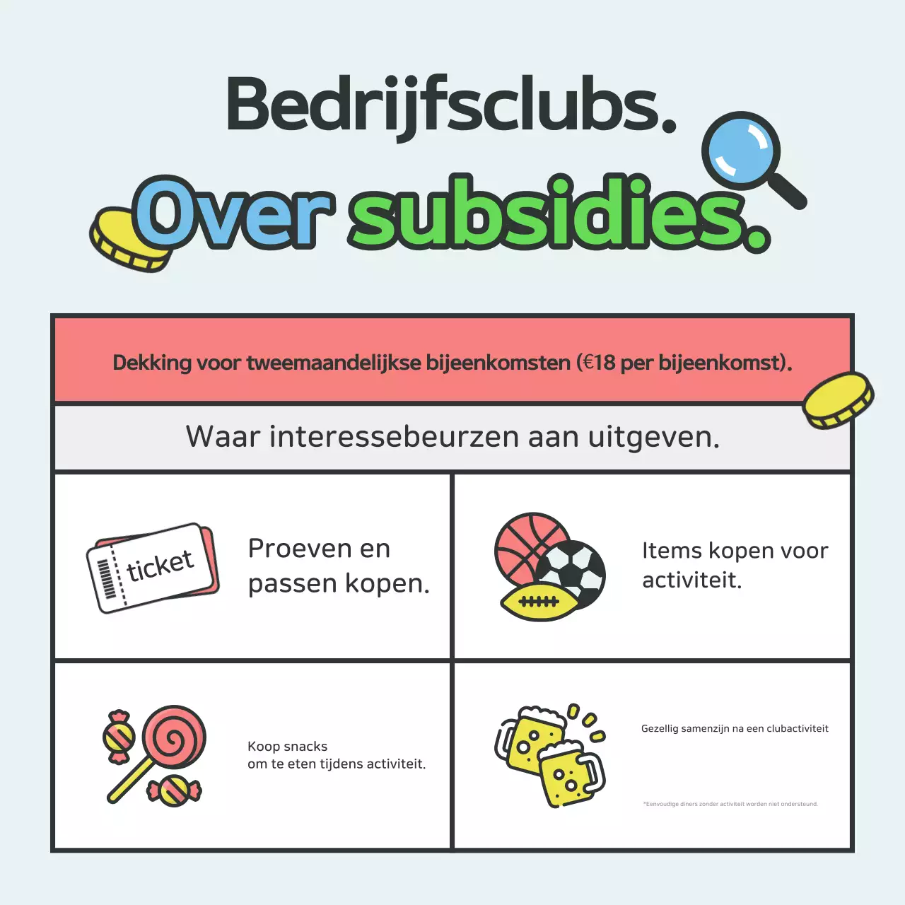 Werving voor een lichtblauwe club