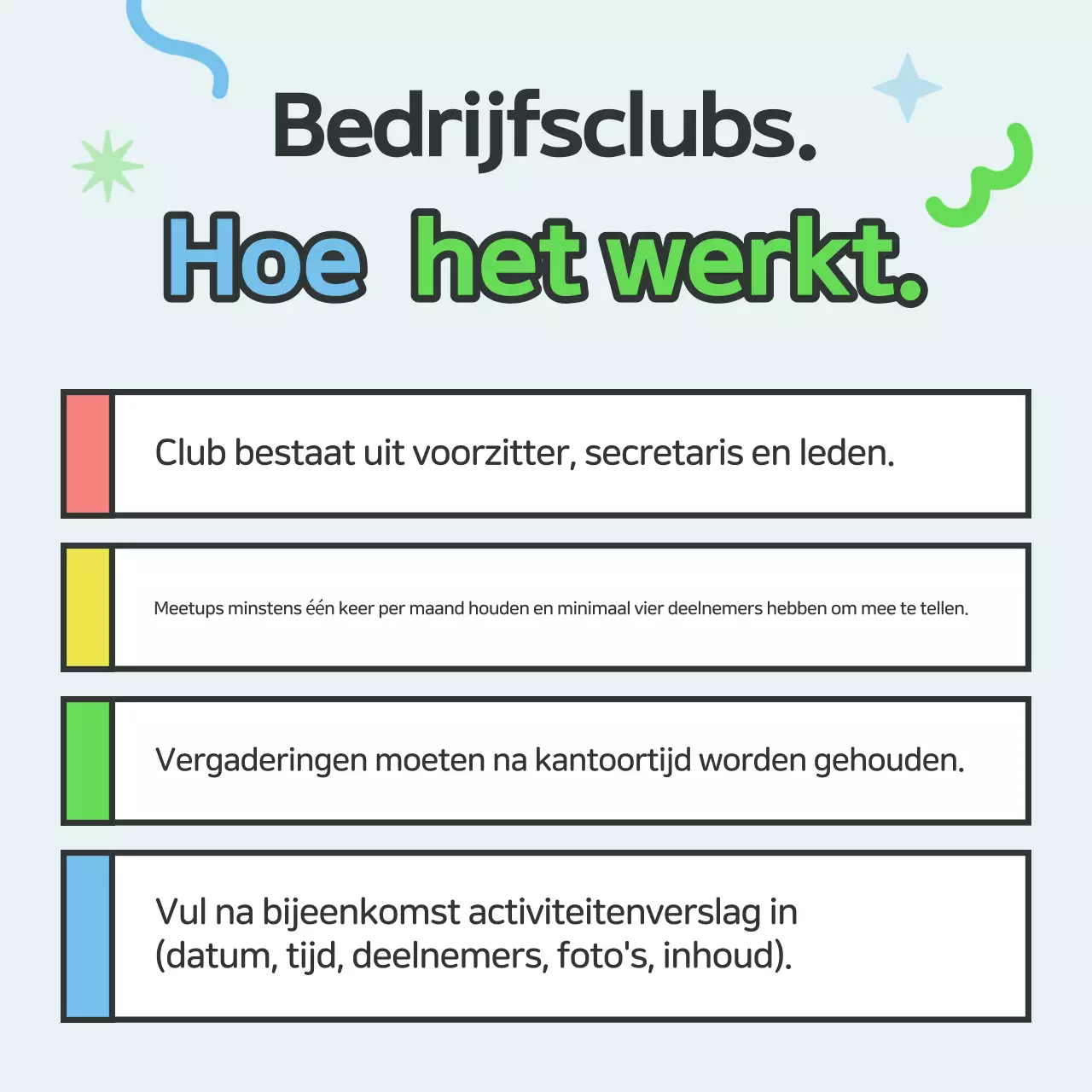 Werving voor een lichtblauwe club