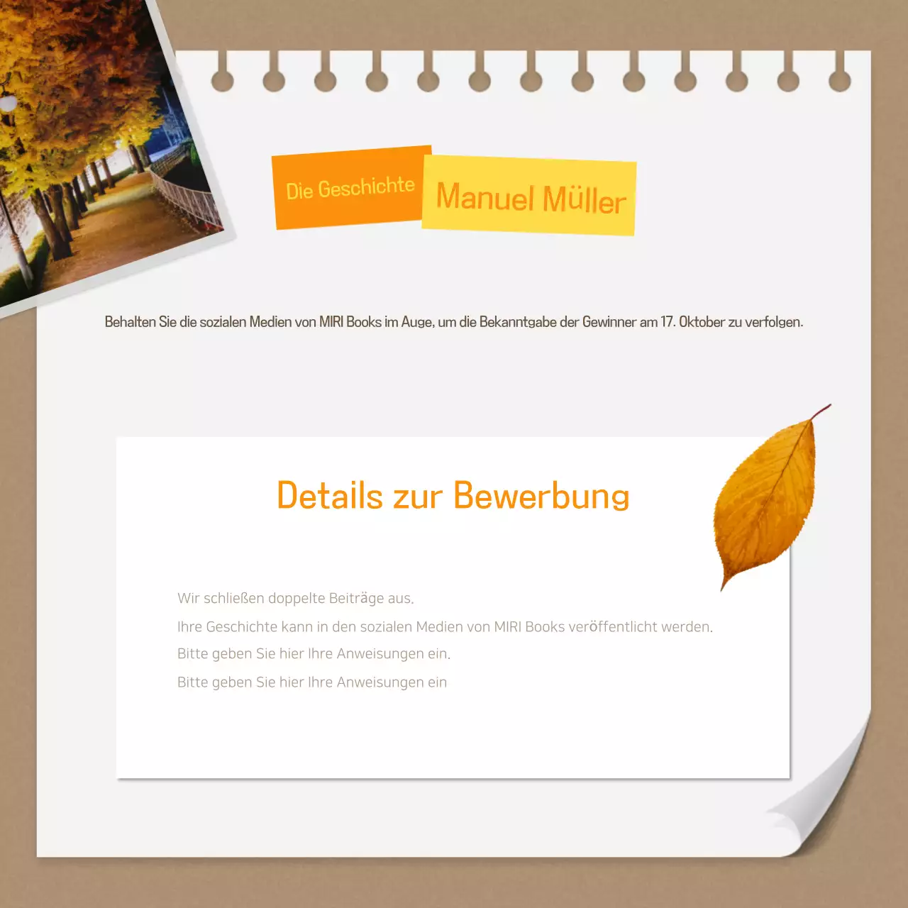 Herbstliche Veranstaltungen in Braun