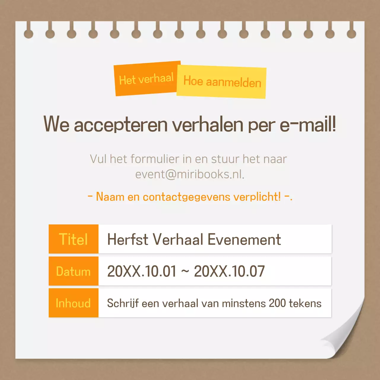 Vintage herfst evenementen in bruin