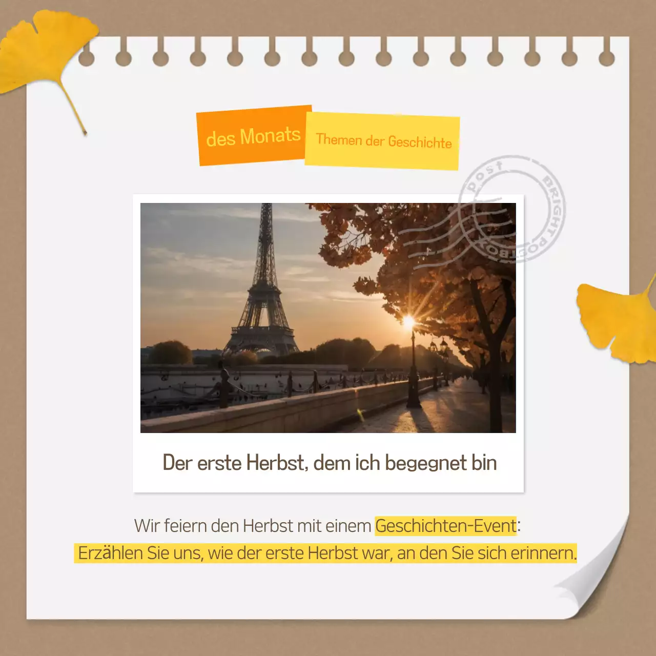 Herbstliche Veranstaltungen in Braun