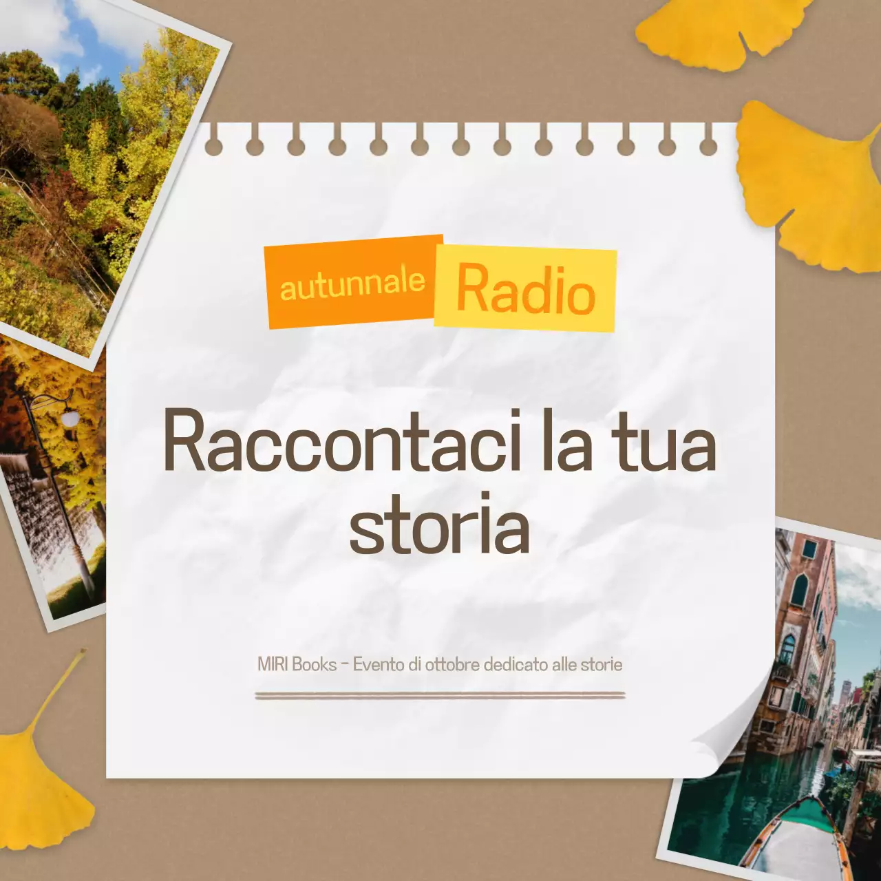 Eventi autunnali vintage in marrone