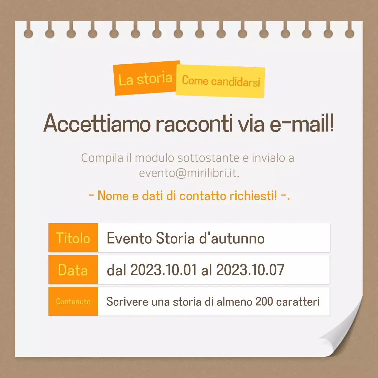 Eventi autunnali vintage in marrone