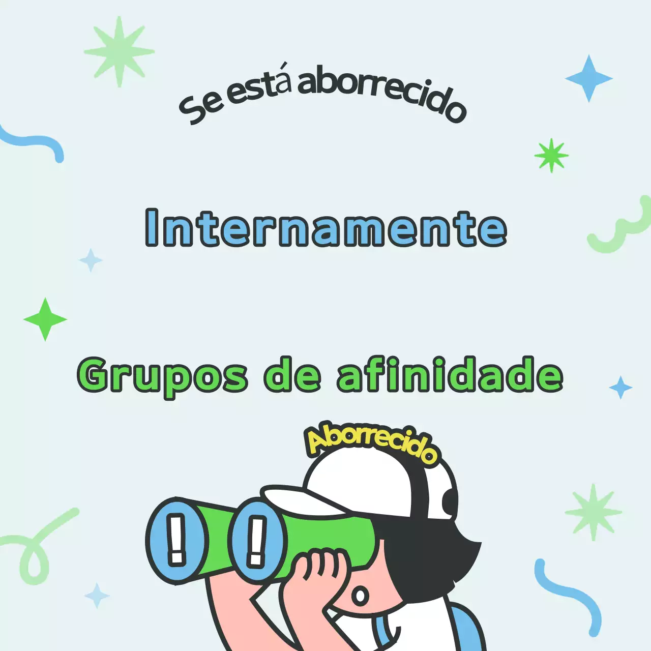 Recrutamento para um clube azul claro