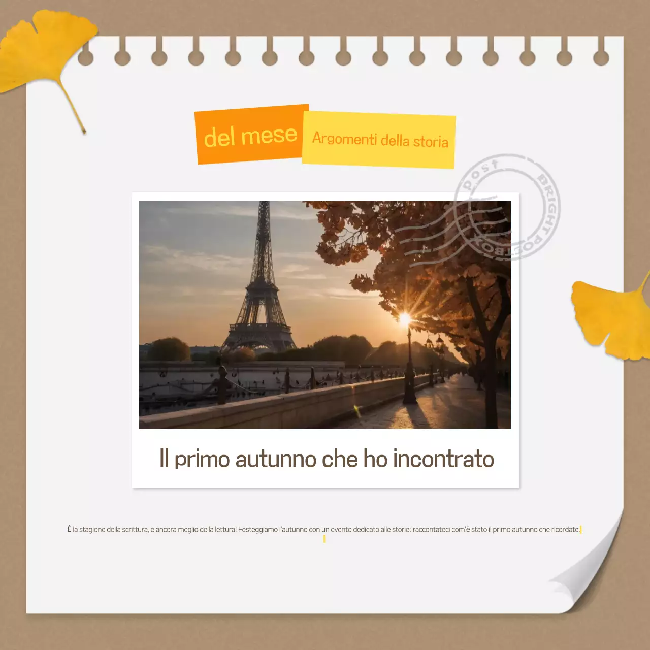 Eventi autunnali vintage in marrone