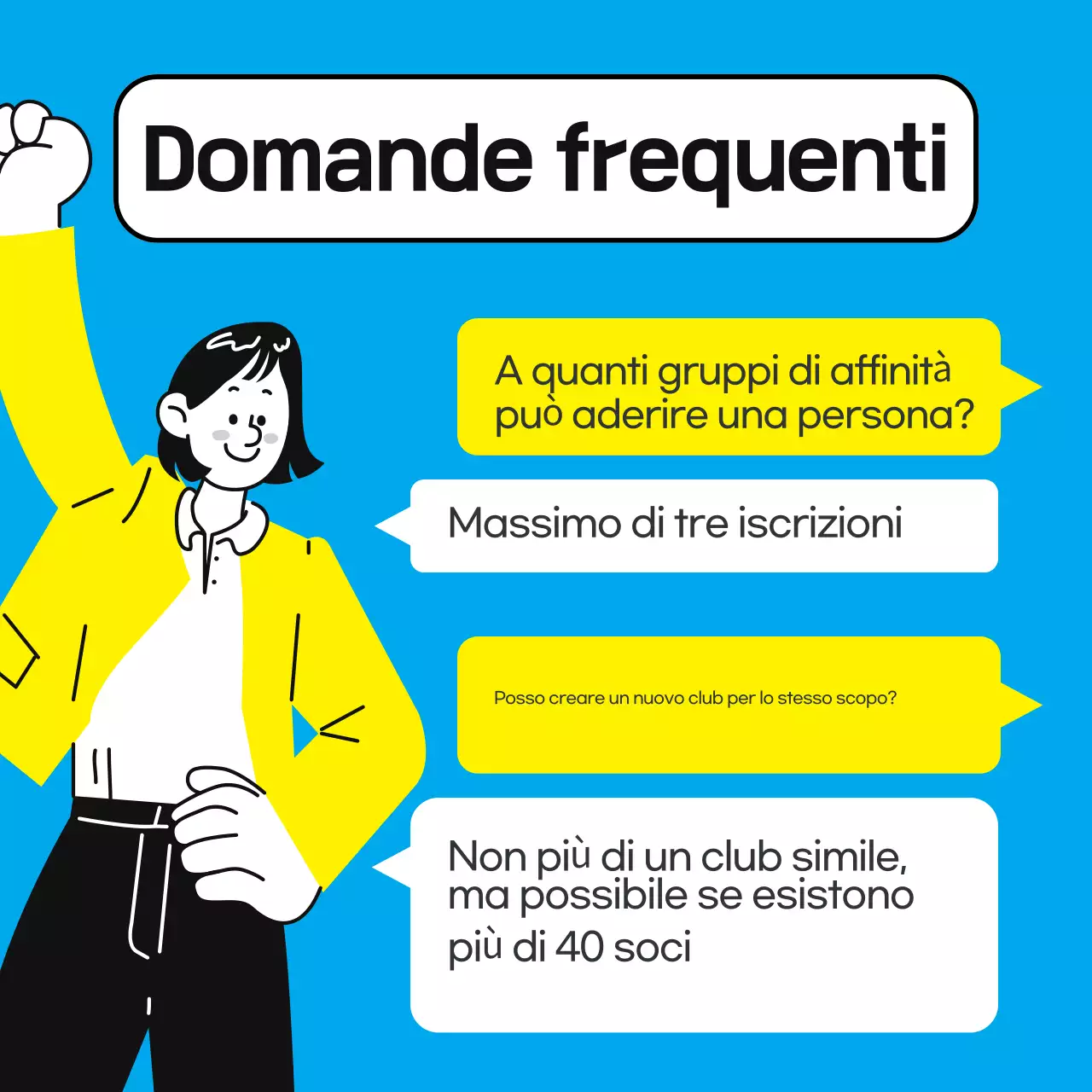 Una guida semplice, azzurra e gialla, per i gruppi di affinità sul posto di lavoro