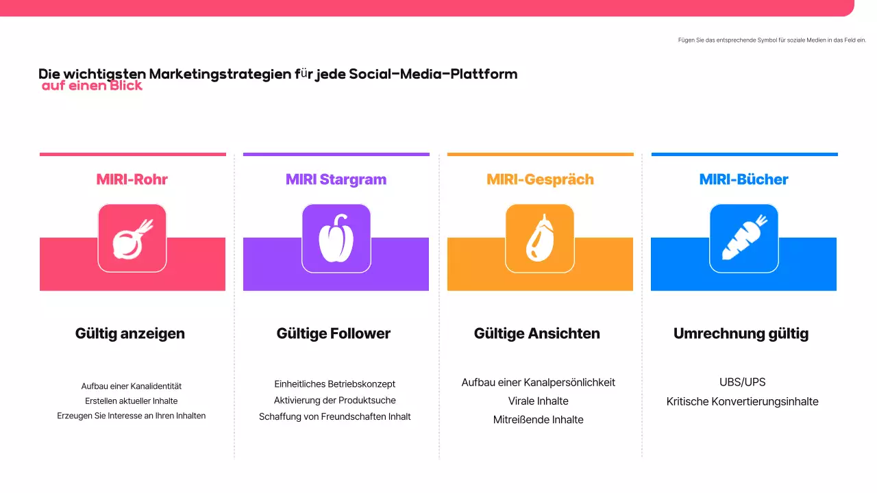 Rosa moderner Vorschlag für soziale Medien