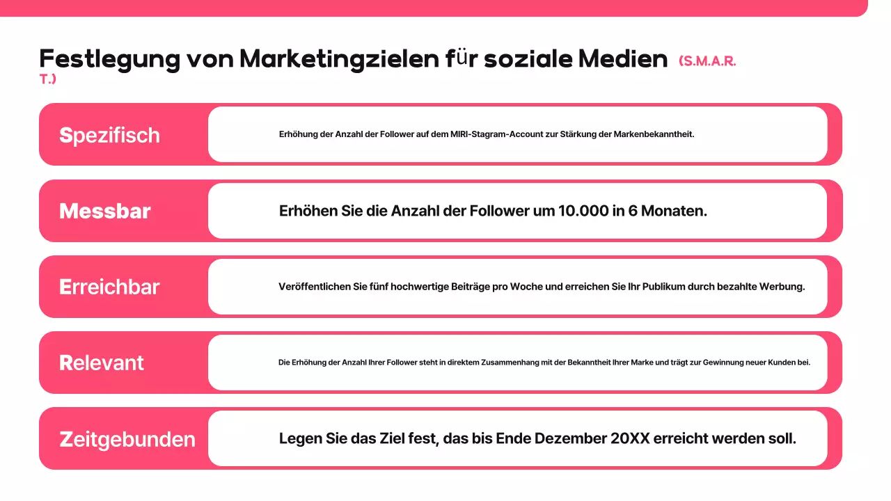 Rosa moderner Vorschlag für soziale Medien