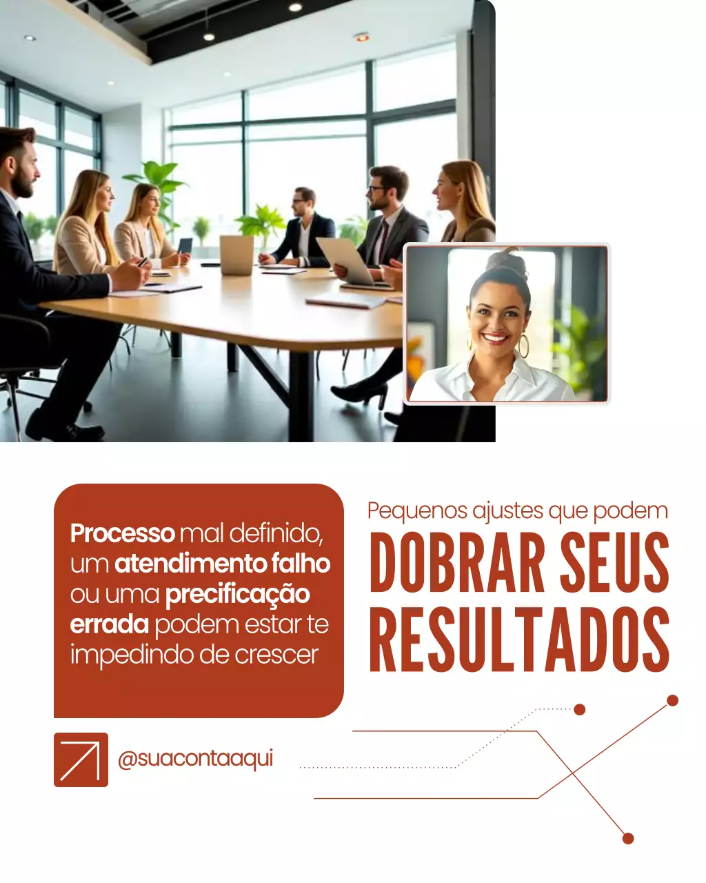 Postagem de promoção de serviço empresarial moderno da Brown no Instagram