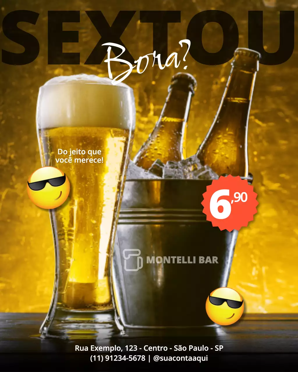 Postagem no Instagram para promoção da cerveja Gold Trendy