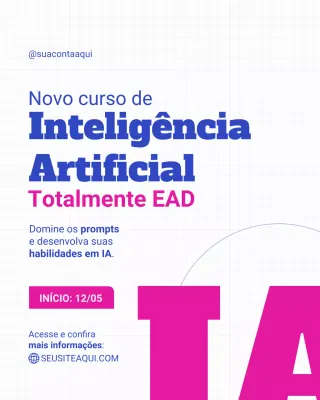 Postagem promocional do curso Blue Modern AI no Instagram