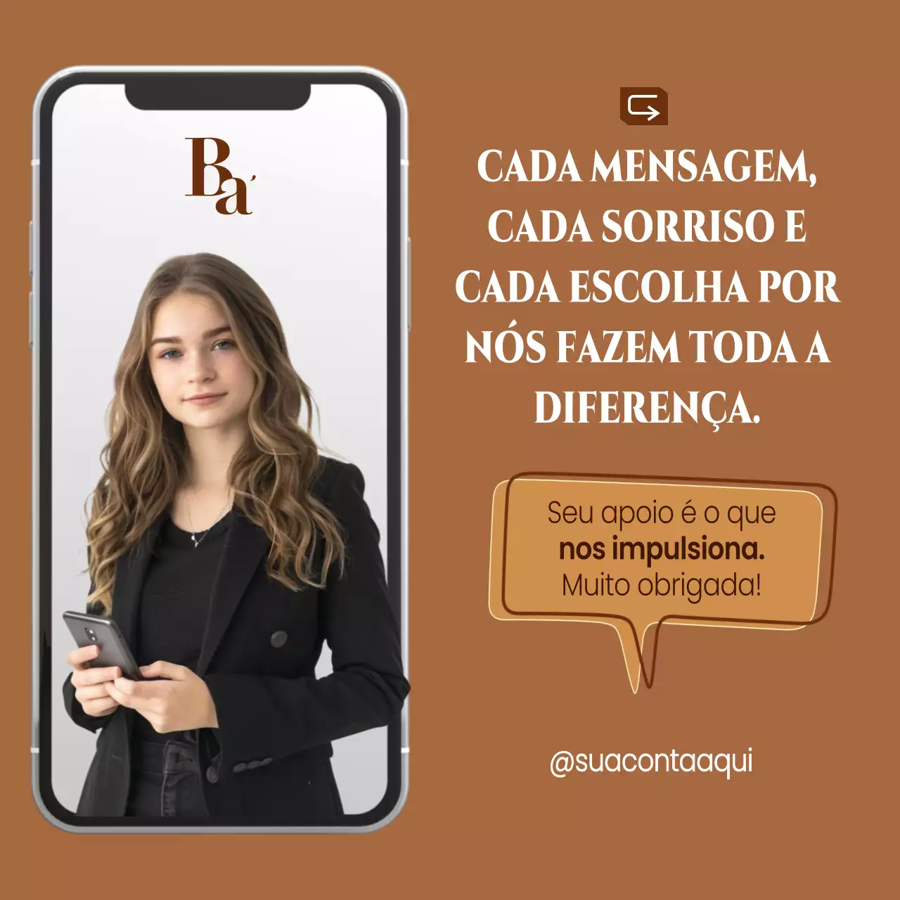 Anúncio de Apreciação da Brown Modern nas Redes Sociais