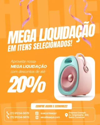 Postagem de promoção de eletrônicos da Orange Trendy no Instagram